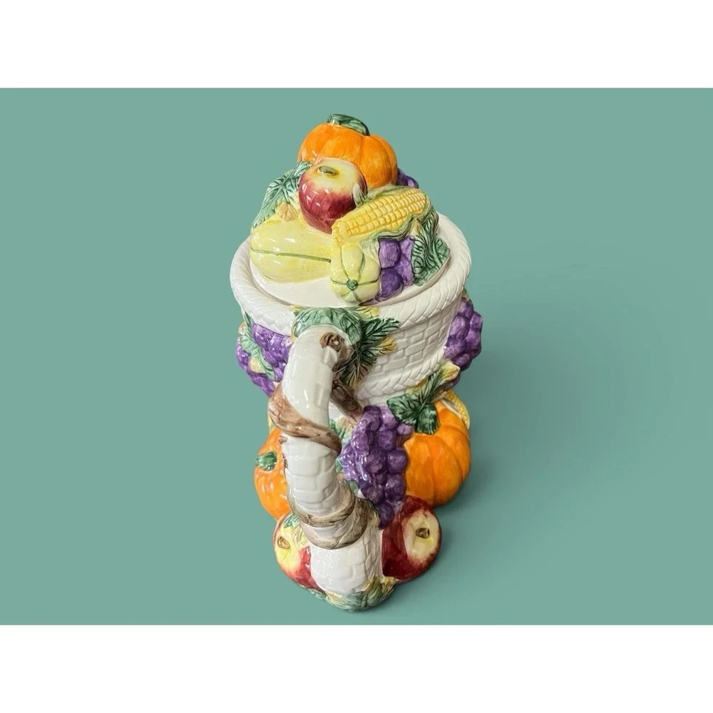 Fitz & Floyd Omnibus Harvest Bounty Cornucopia Ceramic 1993 Teapot Tea Pot 30 OZ